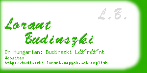 lorant budinszki business card